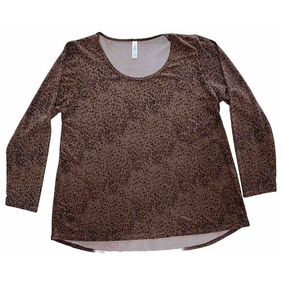 LulaRoe Women's Flowing Loose Fit‎ Leopard Print Long Sleeve Shirt 3XL NWOT - Picture 1 of 8